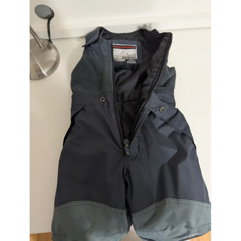 Weatherproof Kids Snow Bib Overalls Winter Ski Snowboard Fleece Lined 2T Pockets - Picture 4 of 10